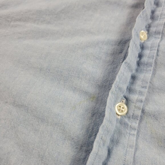 Polo Ralph Lauren Denim Shirt Mens Large Button Down Blaire Long Sleeve Stains* - Picture 3 of 10